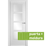 Conjunto puerta con crital lucerna 82,5 cm izquierda + tapeta