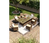 Conjunto de muebles de jardín palermo para 6 comensales