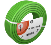Cable eléctrico rz1-k 3 hilos de 1.5 mm2, 100 m, color verde
