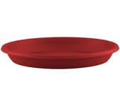 Lote maceta alta y plato capri rojo 46 cm