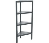 Carrito de baño lombok plata con 4 estantes 12.5x33x33 cm