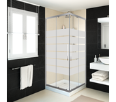 Mampara de ducha corredera transparente cool life perfil cromo (68-70)x(118-120)x200 cm 6 mm