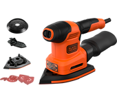 Multilijadora 4 en 1 black+decker bew200 de 200w + 6 lijas + accesorios