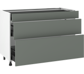 Mueble bajo de cocina delinia id viena verde mt 76,8x120 cm 1 caj 2cac