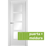 Conjunto puerta con crital lucerna 82,5 cm derecha + tapeta