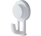 Percha de baño blanco con colgador 11.5x6.5x5 cm