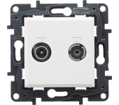 Toma de tv intermedia legrand niloé step blanco