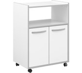 Aparador cocina con ruedas essentiel blanco 2 puertas 80,7 x 60 x 40 cm
