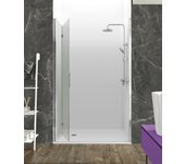 Mampara de ducha frontal plegable transparente fold c2 perfil cromo (70-74)x195 cm