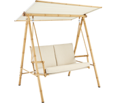 Balancín de acero naterial bamboo 126x169x163 cm