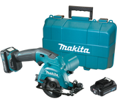 Mini sierra circular de mano a batería makita hs301dsae, 12v ø 85 mm