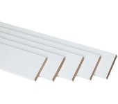 Kit de 5 tapetas lisas de mdf lacado blanco 90x10x2200