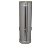 Tubo extensible para estufa de leña aislado dwj 316l/304 530-880mm ø180 inox