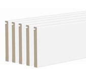 Kit de 5 tapetas lisas mdf melamina blanco 80x12/10x2200mm