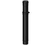 Tubo extensible para estufa de pellet deko 530-870mm ø100 negro