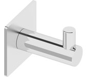 1 percha/colgador adhesivo de baño matera gris cromado