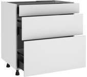 Mueble bajo de cocina delinia id sofía blanco 76,8x90 cm 2 cac 1caj