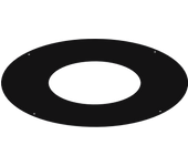 Embellecedor plano circular en black para tubo aislado gama sw ø175 dinak