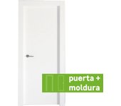 Conjunto puerta bari lacada blanca de 92,5 derecha + kit de tapetas