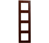 Marco cuádruple legrand niloé step madera oscura