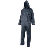Traje lluvia dos piezas capucha oculta velilla - azul marino - 3xl