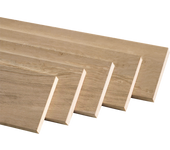 Kit de 5 tapetas lisas de mdf melamina roble 90x10x2200mm