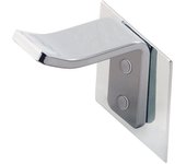 1 percha/colgador adhesivo de baño nápoles gris cromado