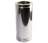 Tubo para estufas de leña dp aislado 316l/304 460mm ø150 inox