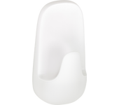 Percha de baño blanco brillante