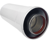 Tubo coaxial aluminio 1500 mm m-h 80/110