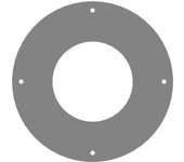 Embellecedor plano circular inox para tubo aislado gama sw ø80 dinak