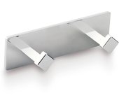 1 percha/colgador adhesivo de baño gris cromado