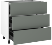 Mueble bajo de cocina delinia id viena verde mt 76,8x80 cm 3 caj