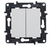 Interruptor doble legrand niloé step blanco