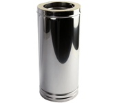 Tubo para estufas de leña dp aislado 316l/304 460mm ø175 inox