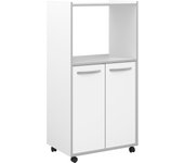 Aparador cocina con ruedas essentiel blanco 2 puertas 116 x 60 x 40 cm