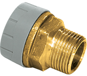 Manguito latón polibutileno hø22 mm - 3/4 rosca macho