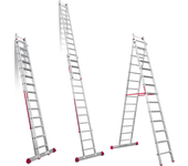 Escalera multiusos aluminio 13+14 peldaños 6,85 m altura máxima