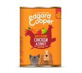 24 latas x 400 g Edgard Cooper Adult Grain Free Pollo y Pavo lata para perros ¡Pack ahorro!
