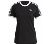 Camiseta adidas 3 bandas mujer negro