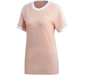 Camiseta adidas 3 stripes rosa mujer