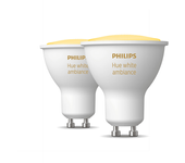 pack doble philips hue gu10 white ambiance 350 lumens
