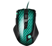 raton sharkoon optico laser drakonia gaming negro verde usb 5000dpi