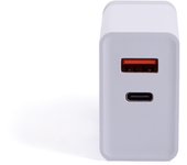 cargador de pared coolbox usb-a usb-c quickcharge 3.0 36w blanco