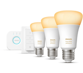 pack triple bombillas inteligentes philips hue e27 blanco + rgb