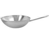 Demeyere Apollo 7 Wok fondo plano 30 cm, 18/10 Acero inoxidable, Plata