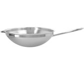 Demeyere Apollo 7 Wok fondo plano 36 cm, 18/10 Acero inoxidable, Plata