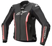 Alpinestars Stella Missile V2 Chaqueta de cuero para damas de motocicleta - Negro Rosa (48)
