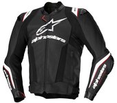 Alpinestars Missile Ignition V3 Chaqueta de cuero para moto perforada - Negro Blanco (52)