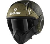 Shark Street-Drak Crower Casco Jet - Negro Verde (XS)